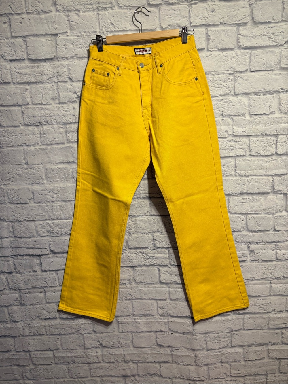 Vintage Buffalo David Bitton Bright Yellow Straight Jeans Size 29
